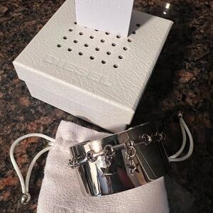 Silver cuff bracelet - original box and bag